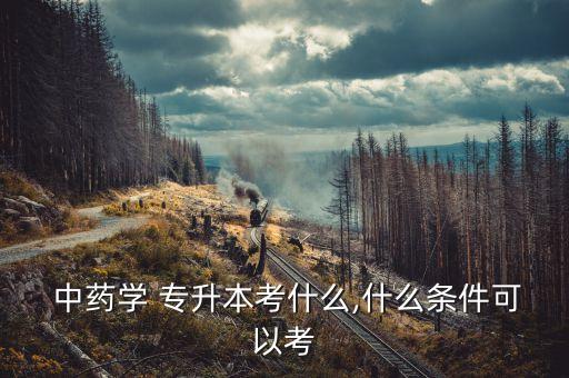  中藥學(xué) 專(zhuān)升本考什么,什么條件可以考