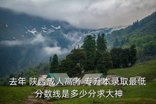 去年 陜西成人高考 專升本錄取最低 分?jǐn)?shù)線是多少分求大神