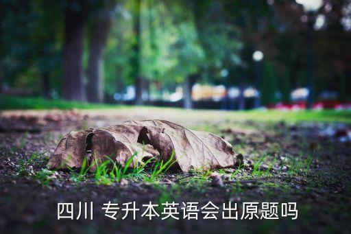  四川 專升本英語會出原題嗎