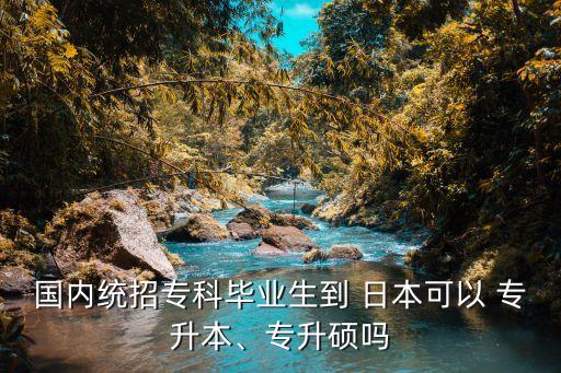國內(nèi)統(tǒng)招?？飘厴I(yè)生到 日本可以 專升本、專升碩嗎