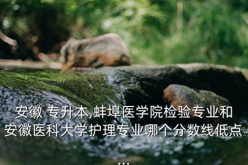 安徽 專升本,蚌埠醫(yī)學(xué)院檢驗專業(yè)和安徽醫(yī)科大學(xué)護(hù)理專業(yè)哪個分?jǐn)?shù)線低點...