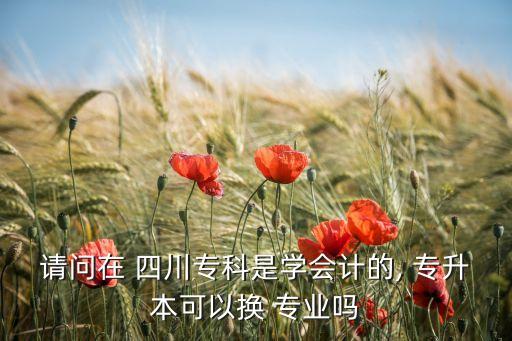 請問在 四川?？剖菍W(xué)會計的, 專升本可以換 專業(yè)嗎