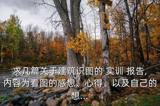 求幾篇關于建筑識圖的 實訓 報告,內容為看圖的感想、心得、以及自己的想...