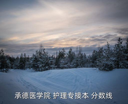 承德醫(yī)學(xué)院 護(hù)理專接本 分?jǐn)?shù)線
