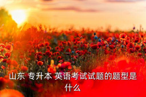 山東 專升本 英語(yǔ)考試試題的題型是什么