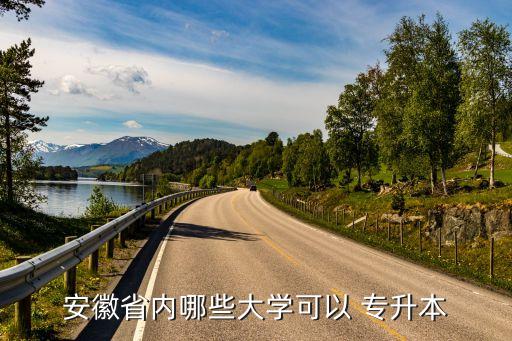 安徽省內(nèi)哪些大學可以 專升本