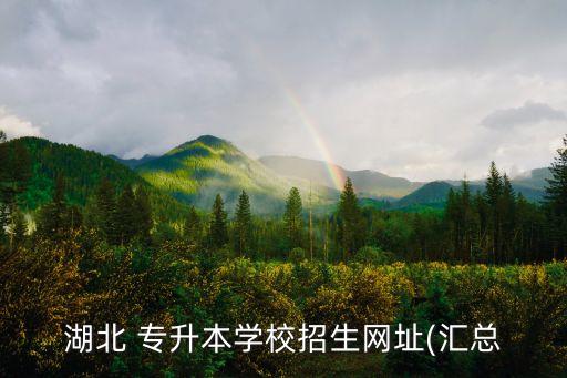 湖北 專升本學校招生網(wǎng)址(匯總