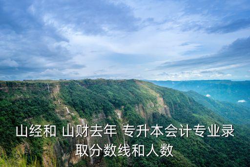 山經(jīng)和 山財去年 專升本會計專業(yè)錄取分數(shù)線和人數(shù)