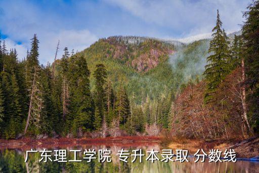  廣東理工學院 專升本錄取 分數(shù)線