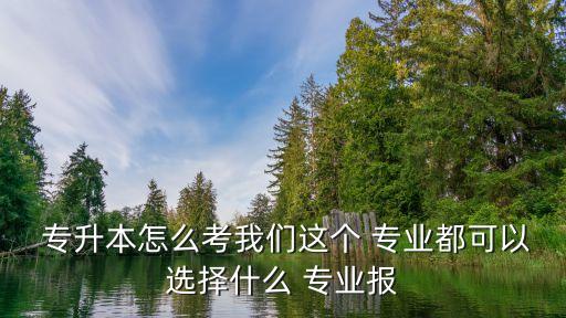 專升本怎么考我們這個 專業(yè)都可以選擇什么 專業(yè)報