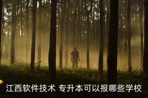 江西軟件技術 專升本可以報哪些學校