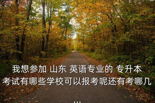 我想?yún)⒓?山東 英語專業(yè)的 專升本考試有哪些學(xué)?？梢詧罂寄剡€有考哪幾...