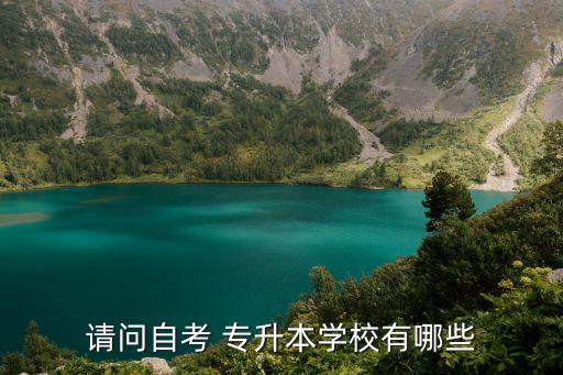 請問自考 專升本學(xué)校有哪些