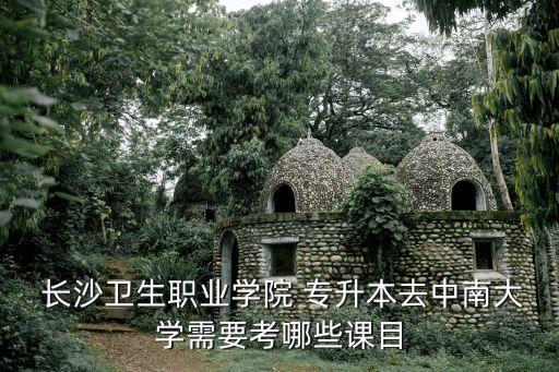  長沙衛(wèi)生職業(yè)學(xué)院 專升本去中南大學(xué)需要考哪些課目