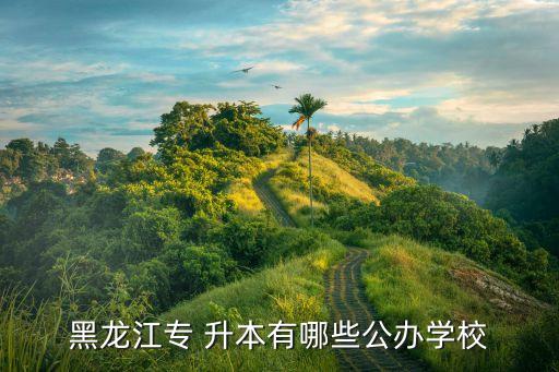 黑龍江專 升本有哪些公辦學校