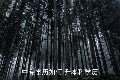 中專(zhuān)學(xué)歷如何 升本科學(xué)歷