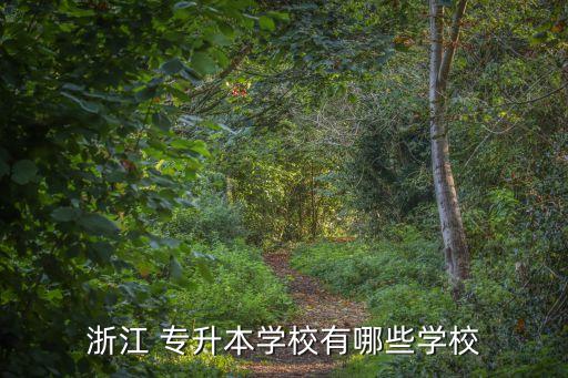 浙江 專升本學(xué)校有哪些學(xué)校
