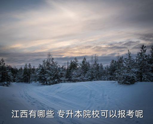  江西有哪些 專升本院?？梢詧?bào)考呢