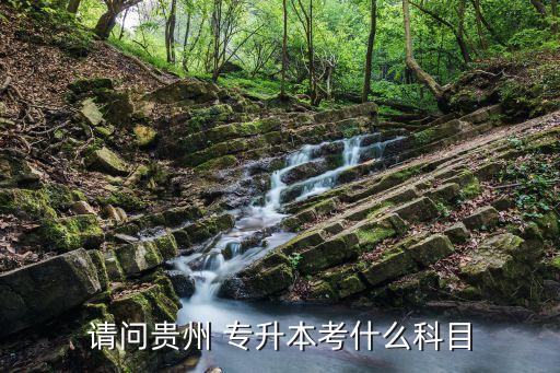 請問貴州 專升本考什么科目