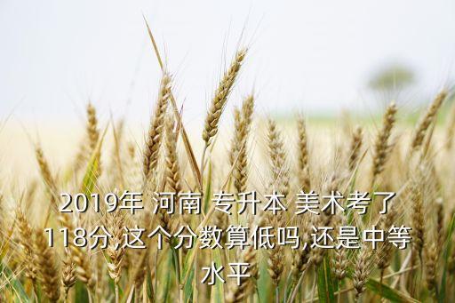 2019年 河南 專升本 美術(shù)考了118分,這個(gè)分?jǐn)?shù)算低嗎,還是中等水平