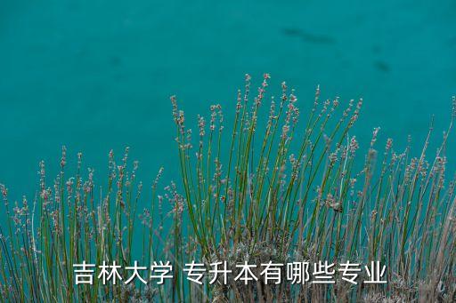  吉林大學 專升本有哪些專業(yè)