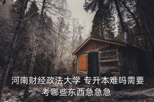  河南財(cái)經(jīng)政法大學(xué) 專(zhuān)升本難嗎需要考哪些東西急急急