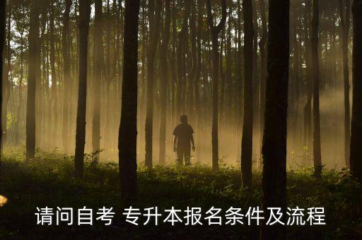 請(qǐng)問自考 專升本報(bào)名條件及流程
