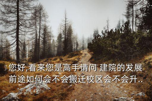 您好,看來您是高手請(qǐng)問 建院的發(fā)展前途如何會(huì)不會(huì)搬遷校區(qū)會(huì)不會(huì)升...