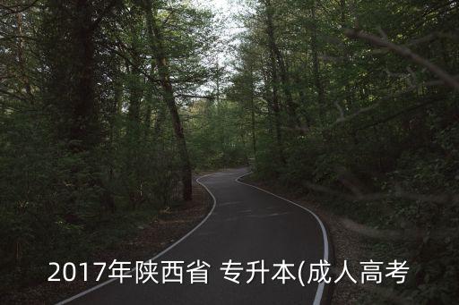 2017年陜西省 專(zhuān)升本(成人高考