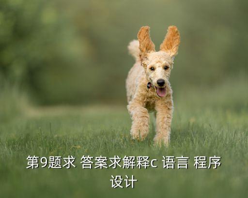 第9題求 答案求解釋c 語(yǔ)言 程序設(shè)計(jì)