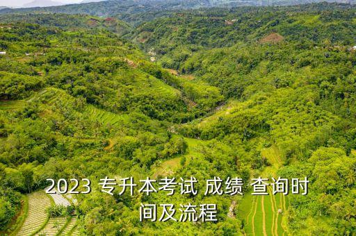 2023 專(zhuān)升本考試 成績(jī) 查詢(xún)時(shí)間及流程