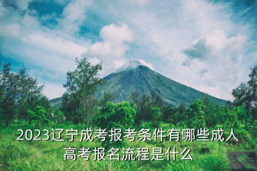 2023遼寧成考報考條件有哪些成人高考報名流程是什么