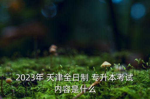 2023年 天津全日制 專(zhuān)升本考試內(nèi)容是什么