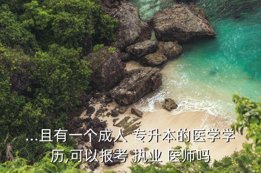...且有一個成人 專升本的醫(yī)學學歷,可以報考 執(zhí)業(yè) 醫(yī)師嗎