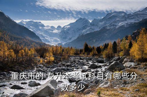  重慶市的 專升本考試科目有哪些分數多少