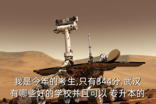 我是今年的考生,只有344分,武漢有哪些好的學校并且可以 專升本的