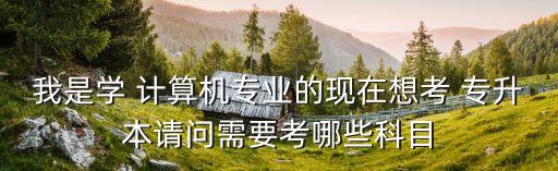 我是學(xué) 計(jì)算機(jī)專業(yè)的現(xiàn)在想考 專升本請(qǐng)問(wèn)需要考哪些科目