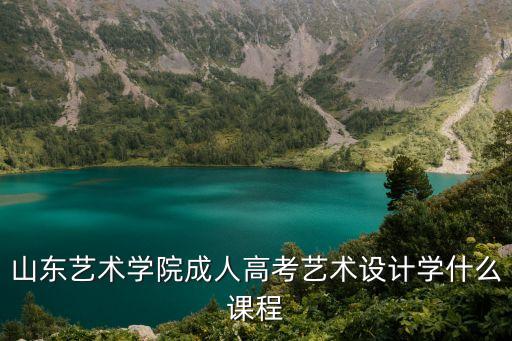 山東藝術(shù)學(xué)院成人高考藝術(shù)設(shè)計學(xué)什么課程