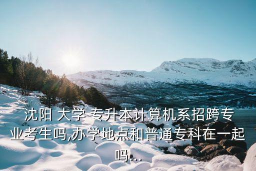 沈陽 大學 專升本計算機系招跨專業(yè)考生嗎,辦學地點和普通?？圃谝黄饐?..