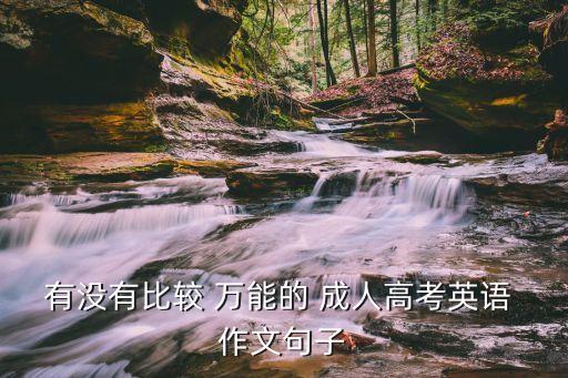 有沒(méi)有比較 萬(wàn)能的 成人高考英語(yǔ) 作文句子
