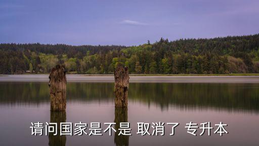 請(qǐng)問(wèn)國(guó)家是不是 取消了 專(zhuān)升本