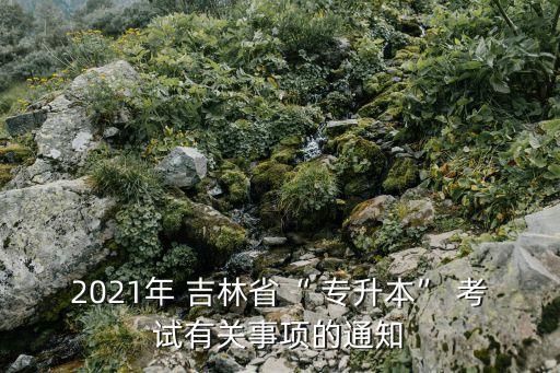 2021年 吉林省“ 專升本” 考試有關(guān)事項的通知