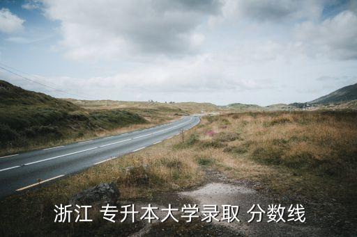  浙江 專升本大學錄取 分數(shù)線