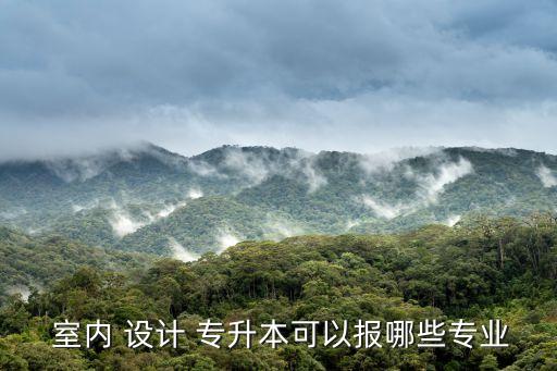  室內 設計 專升本可以報哪些專業(yè)