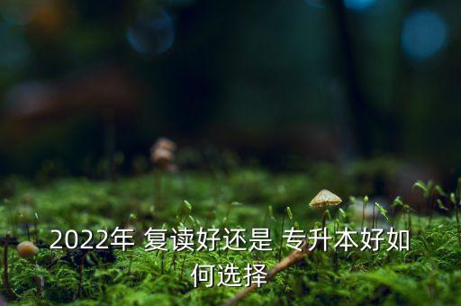 復讀還是繼續(xù)專升本,復讀一年和專升本哪個更劃算