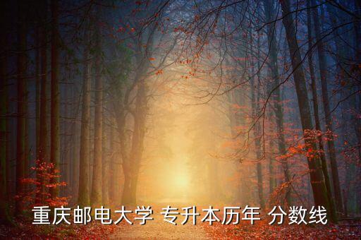 重慶郵電大學 專升本歷年 分數(shù)線