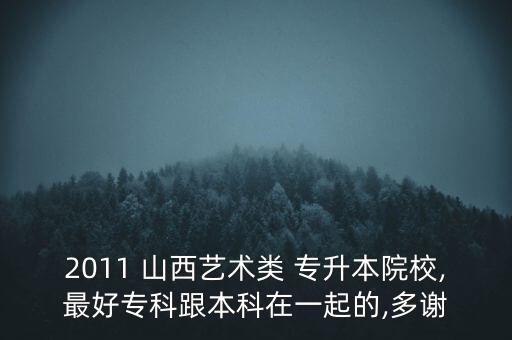 2011 山西藝術(shù)類 專升本院校,最好?？聘究圃谝黄鸬?多謝
