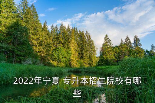 寧夏大學專升本簡章