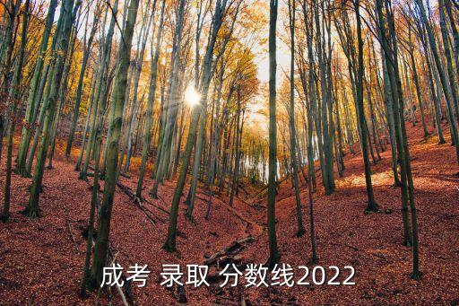 成考 錄取 分?jǐn)?shù)線(xiàn)2022