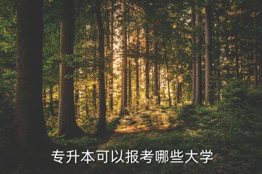  專(zhuān)升本可以報(bào)考哪些大學(xué)